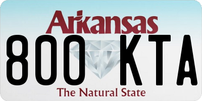 AR license plate 800KTA