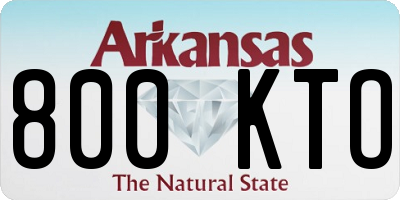 AR license plate 800KTO