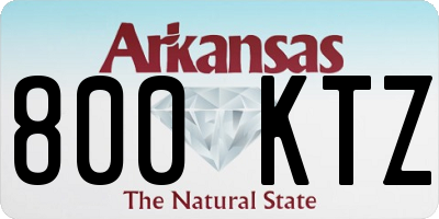AR license plate 800KTZ