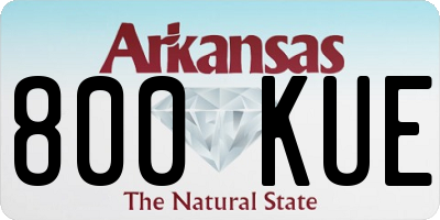 AR license plate 800KUE