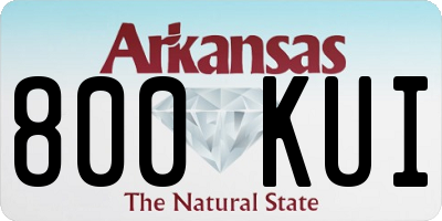 AR license plate 800KUI