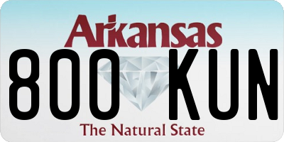 AR license plate 800KUN