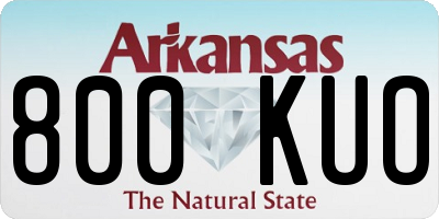 AR license plate 800KUO