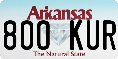 AR license plate 800KUR
