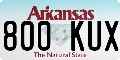 AR license plate 800KUX