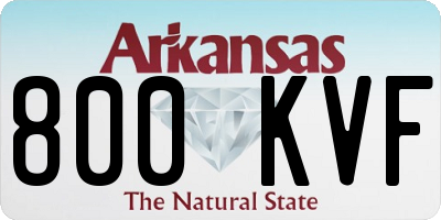 AR license plate 800KVF