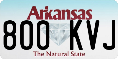 AR license plate 800KVJ