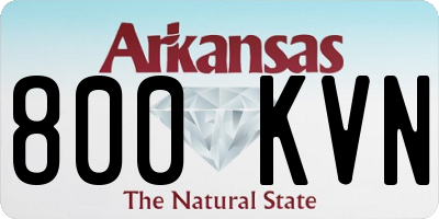AR license plate 800KVN