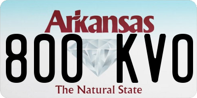 AR license plate 800KVO