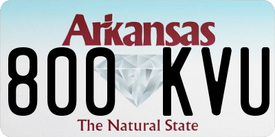 AR license plate 800KVU