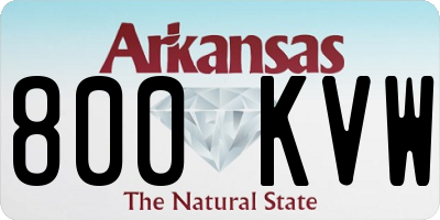 AR license plate 800KVW