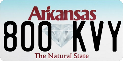AR license plate 800KVY