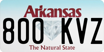 AR license plate 800KVZ