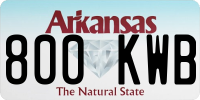 AR license plate 800KWB