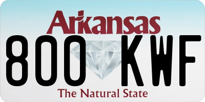 AR license plate 800KWF