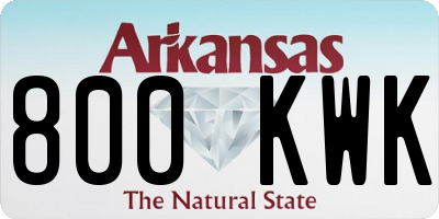 AR license plate 800KWK