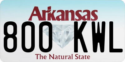 AR license plate 800KWL