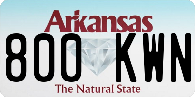 AR license plate 800KWN