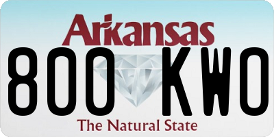 AR license plate 800KWO