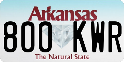 AR license plate 800KWR