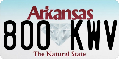 AR license plate 800KWV