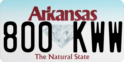 AR license plate 800KWW