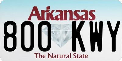 AR license plate 800KWY