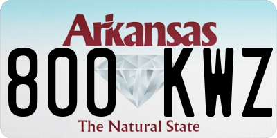 AR license plate 800KWZ