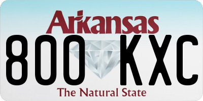 AR license plate 800KXC