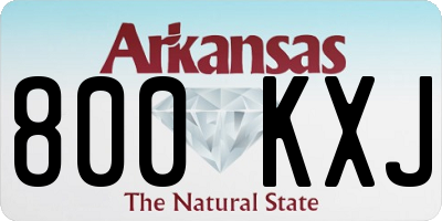 AR license plate 800KXJ