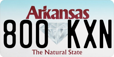 AR license plate 800KXN