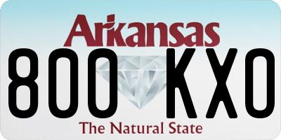 AR license plate 800KXO
