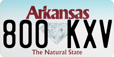 AR license plate 800KXV