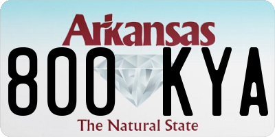AR license plate 800KYA