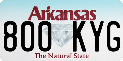 AR license plate 800KYG