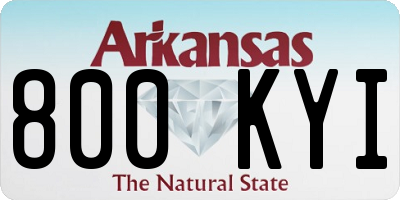 AR license plate 800KYI