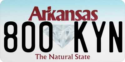 AR license plate 800KYN