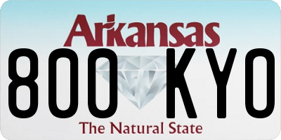 AR license plate 800KYO