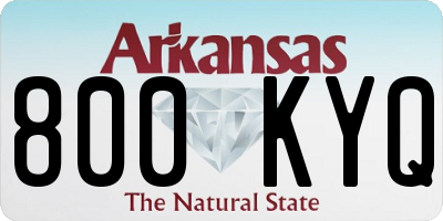 AR license plate 800KYQ