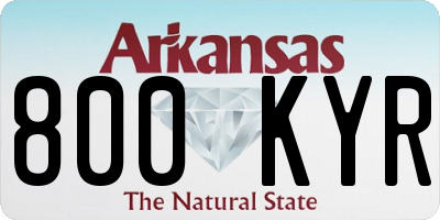 AR license plate 800KYR