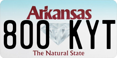 AR license plate 800KYT