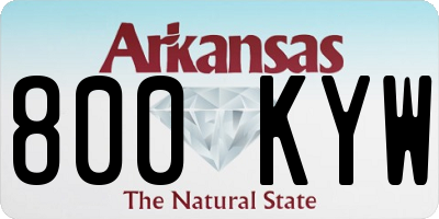 AR license plate 800KYW