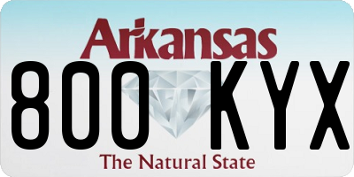 AR license plate 800KYX