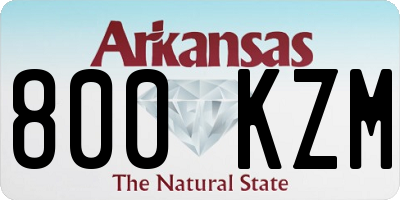 AR license plate 800KZM