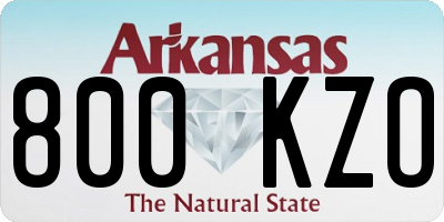 AR license plate 800KZO