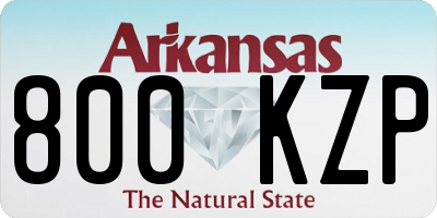 AR license plate 800KZP
