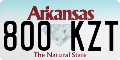 AR license plate 800KZT