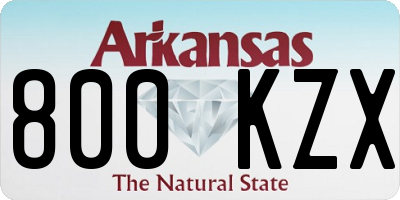 AR license plate 800KZX