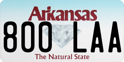 AR license plate 800LAA