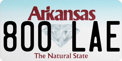 AR license plate 800LAE